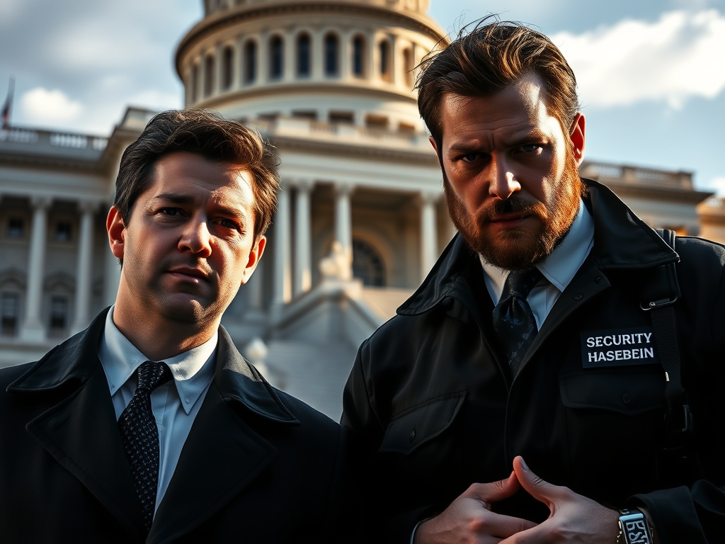 Controversial Security Guard Joins Hegseth on Capitol Hill