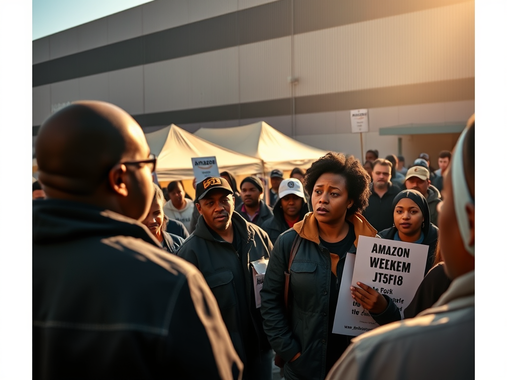 Amazon Workers Protest for Better Conditions in Staten Island