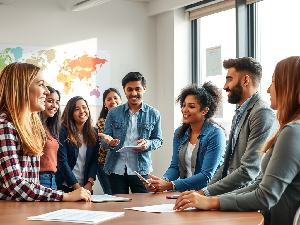 create a highly detailed sharp focused image depicting a diverse group