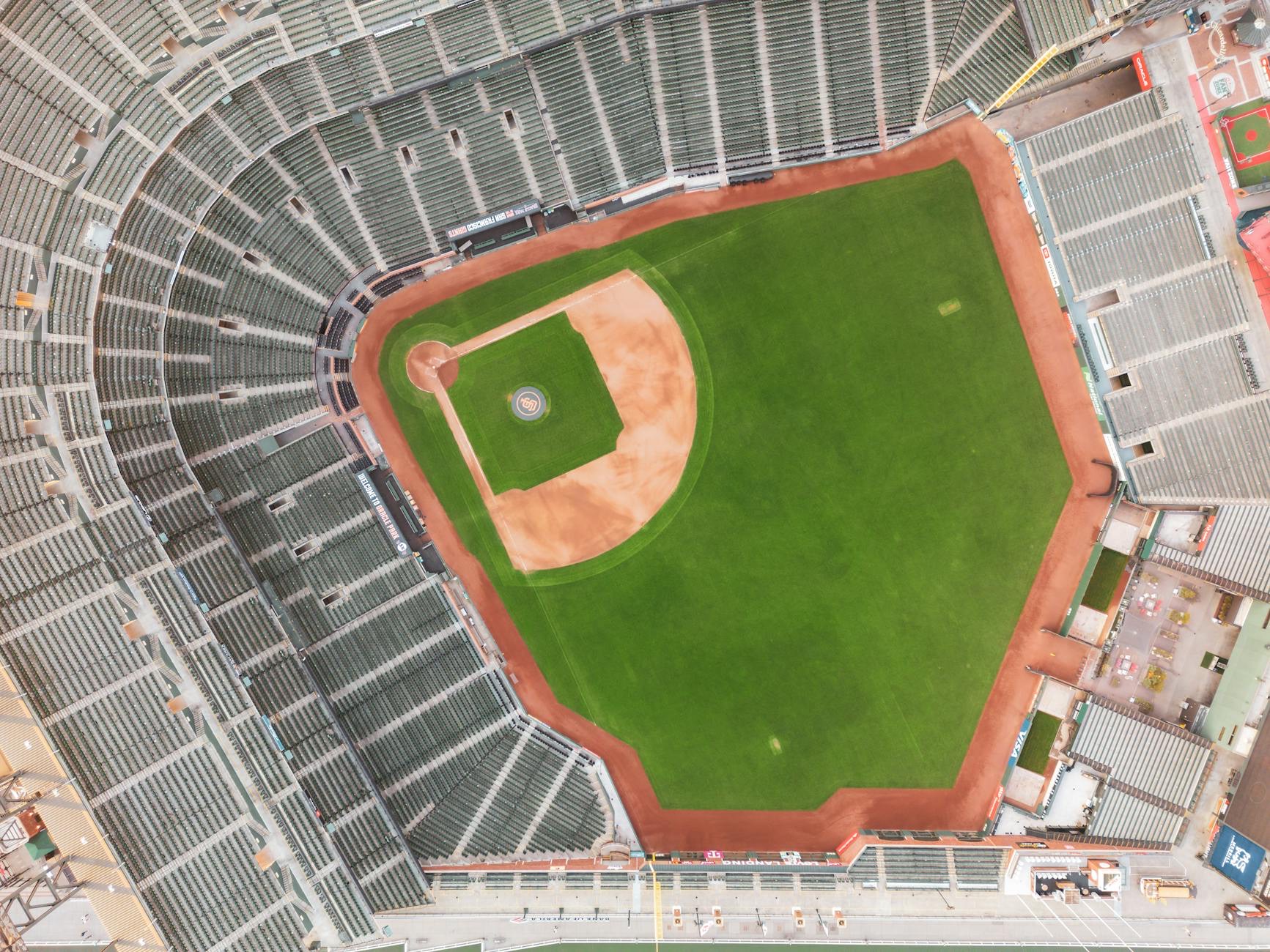 A Major League Baseball stadium before a game as MLB and its players’ union enter high-stakes labor negotiations.
